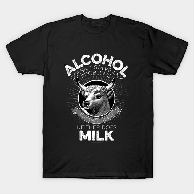 Alcohol vs. Milk T-Shirt by eBrushDesign